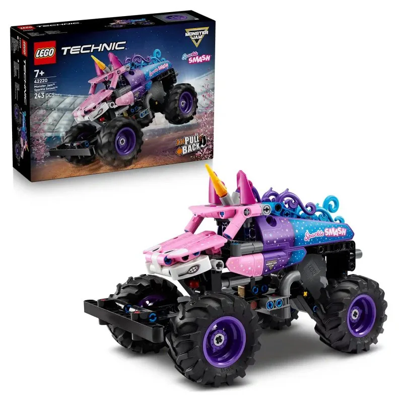 Technic 42220 Monster Jam™ Sparkle Smash™ con motore a retrocarica