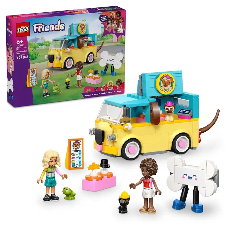 Friends 42678 Furgone con accessori per animali domestici