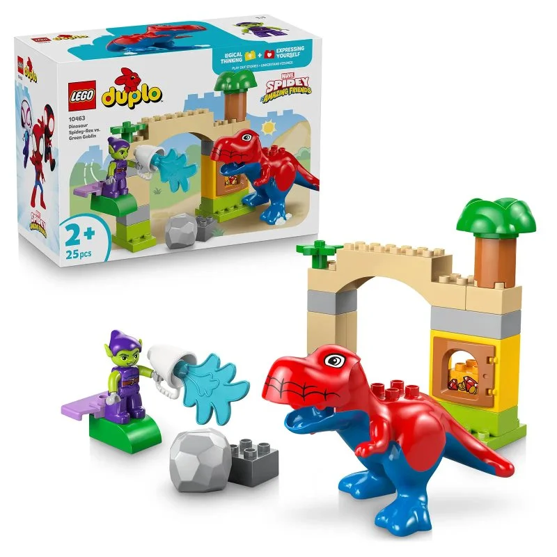 DUPLO® 10463 Dinosauro Spidey-Rex contro Goblin Verde