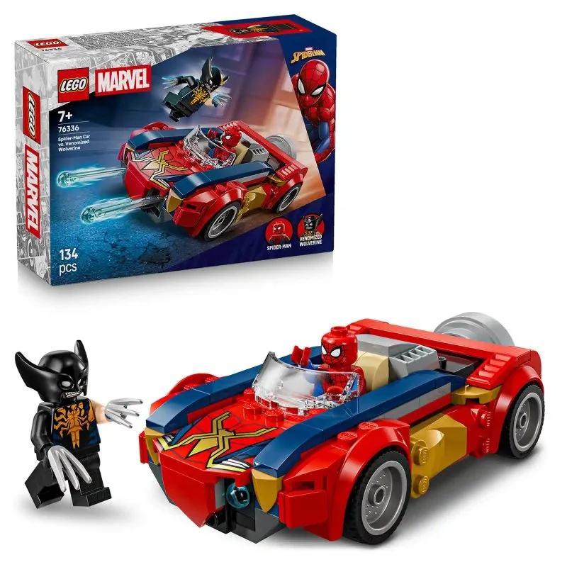 ǀ Marvel 76336 Spider-Man e l'auto vs. Wolverine venomizzato