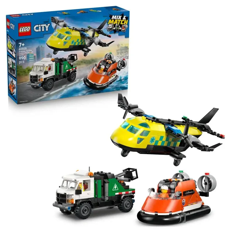 City 60505 Remix: Aereo, veicolo di servizio e hovercraft