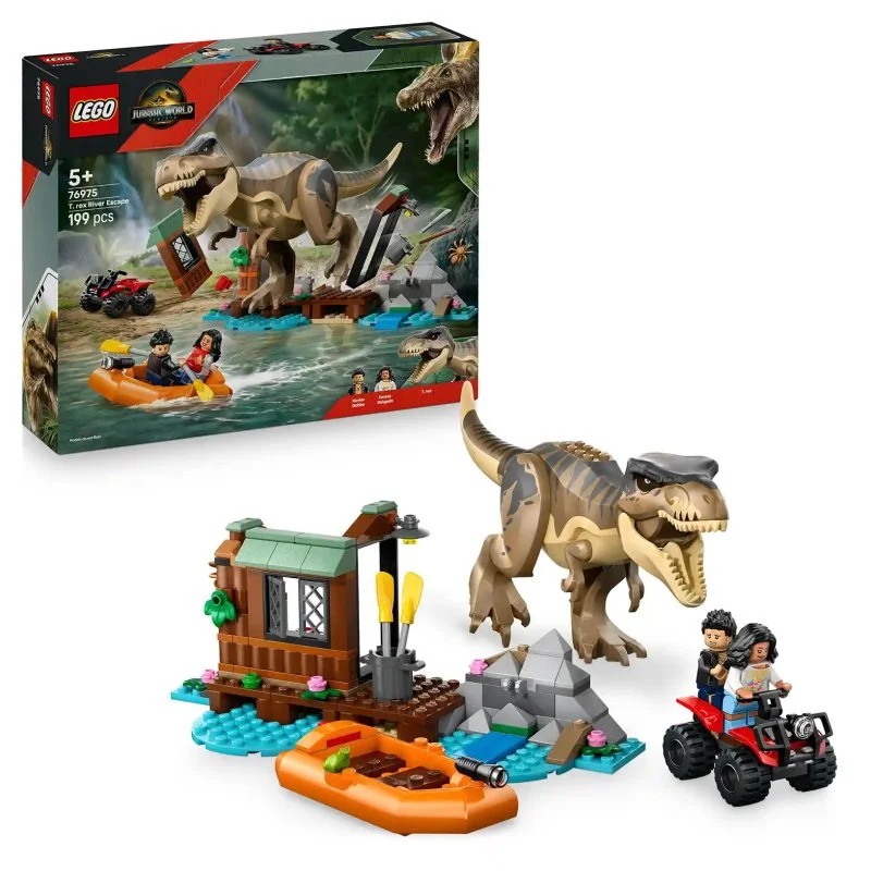 Jurassic World 76975 T-rex e fuga sul fiume