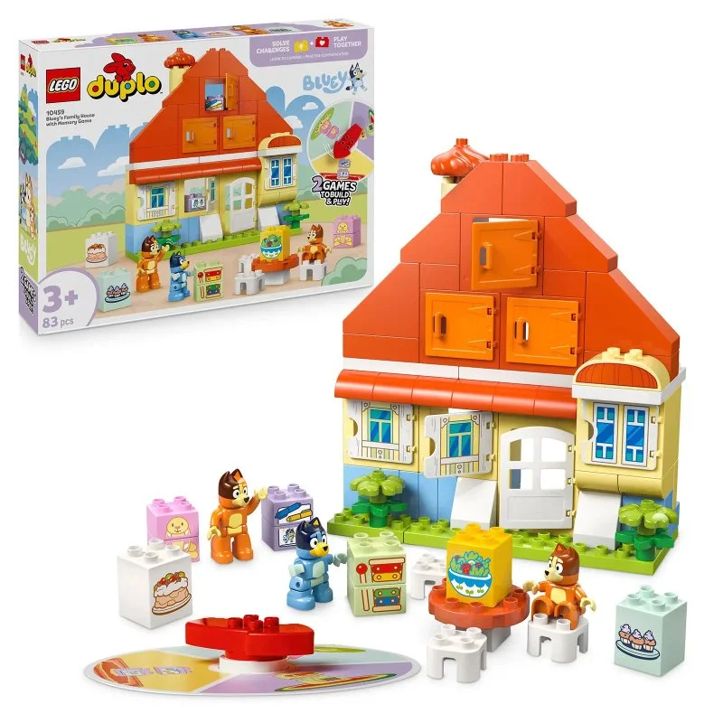DUPLO® 10459 Casa di Bluey e gioco di memoria