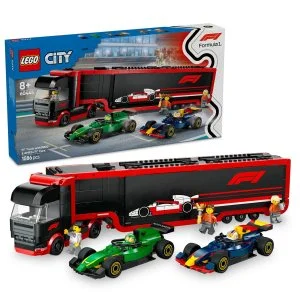 LEGO® City 60445 Camion F1® con le auto F1® RB20 e AMR24