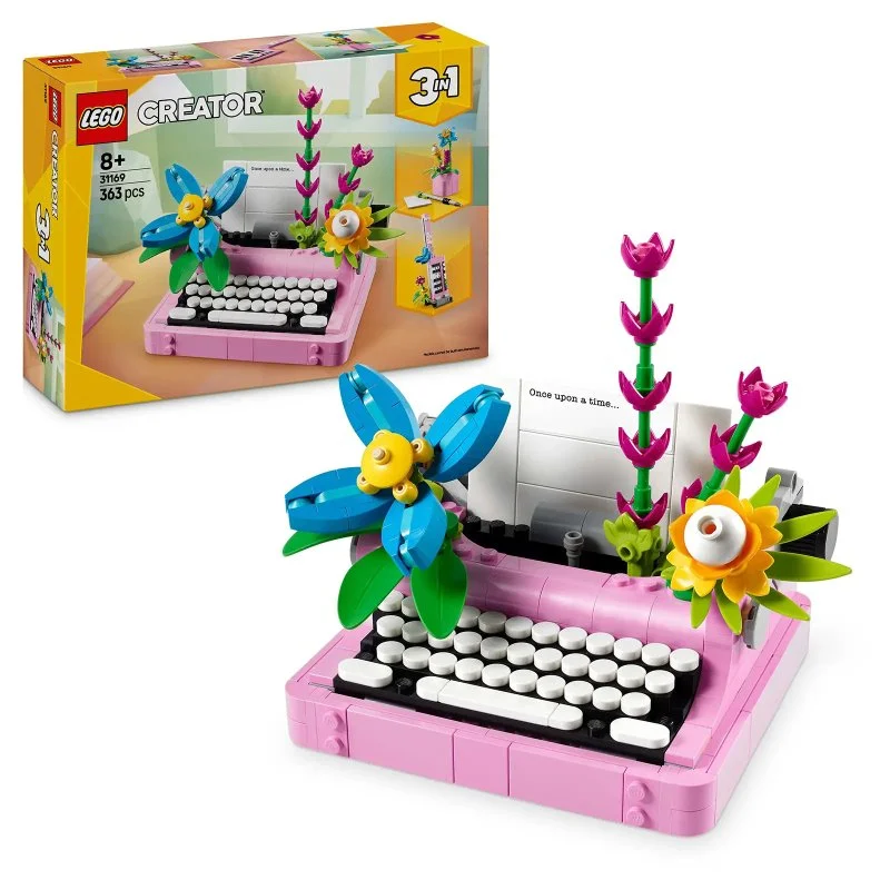Creator 3 in 1 31169 Macchina da scrivere con fiori