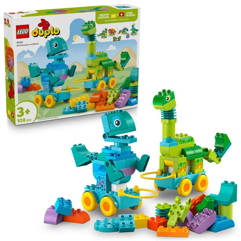 DUPLO® 10451 3 in 1: Dinosauri su ruote
