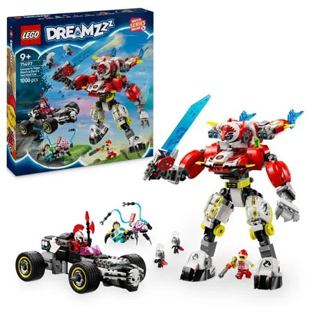 DREAMZzz™ 71497 Robot tigre di Cooper e hot rod di Zer