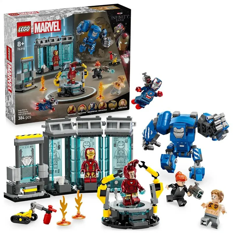 Marvel 76315 Iron Man e il suo laboratorio: Sala delle armature