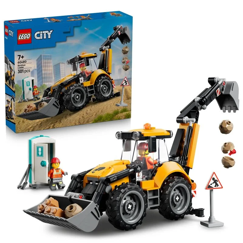 City 60480 Pala gialla con retroescavatore