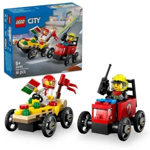 LEGO® City 60458 Pacchetto da gara: Consegna della pizza vs. camion dei pompieri