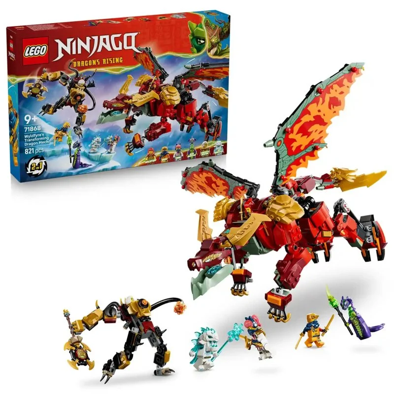 NINJAGO® 71868 Wyldfyre e il Mech del Drago Trasformabile