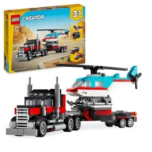 LEGO® Creator 3 in 1 31146 Camion con pianale ed elicottero