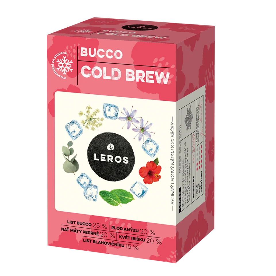 LEROS Miscela di erbe Bucco Cold Brew - bustine filtro (20 x 1,5 g) - per preparare tè freddo