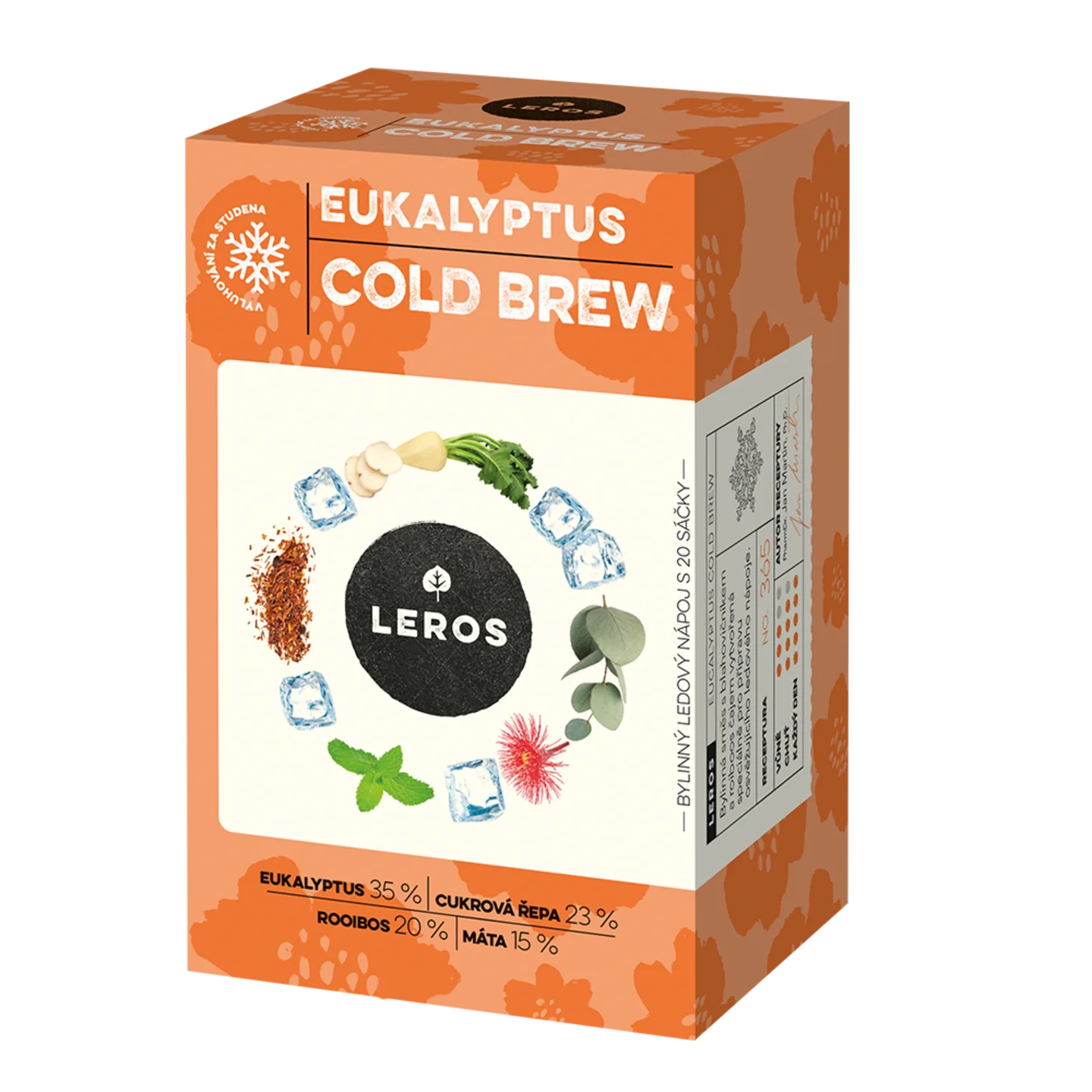 LEROS Miscela di erbe Eucalipto Cold Brew - filtri (20 x 1,8 g) - per preparare tè freddo