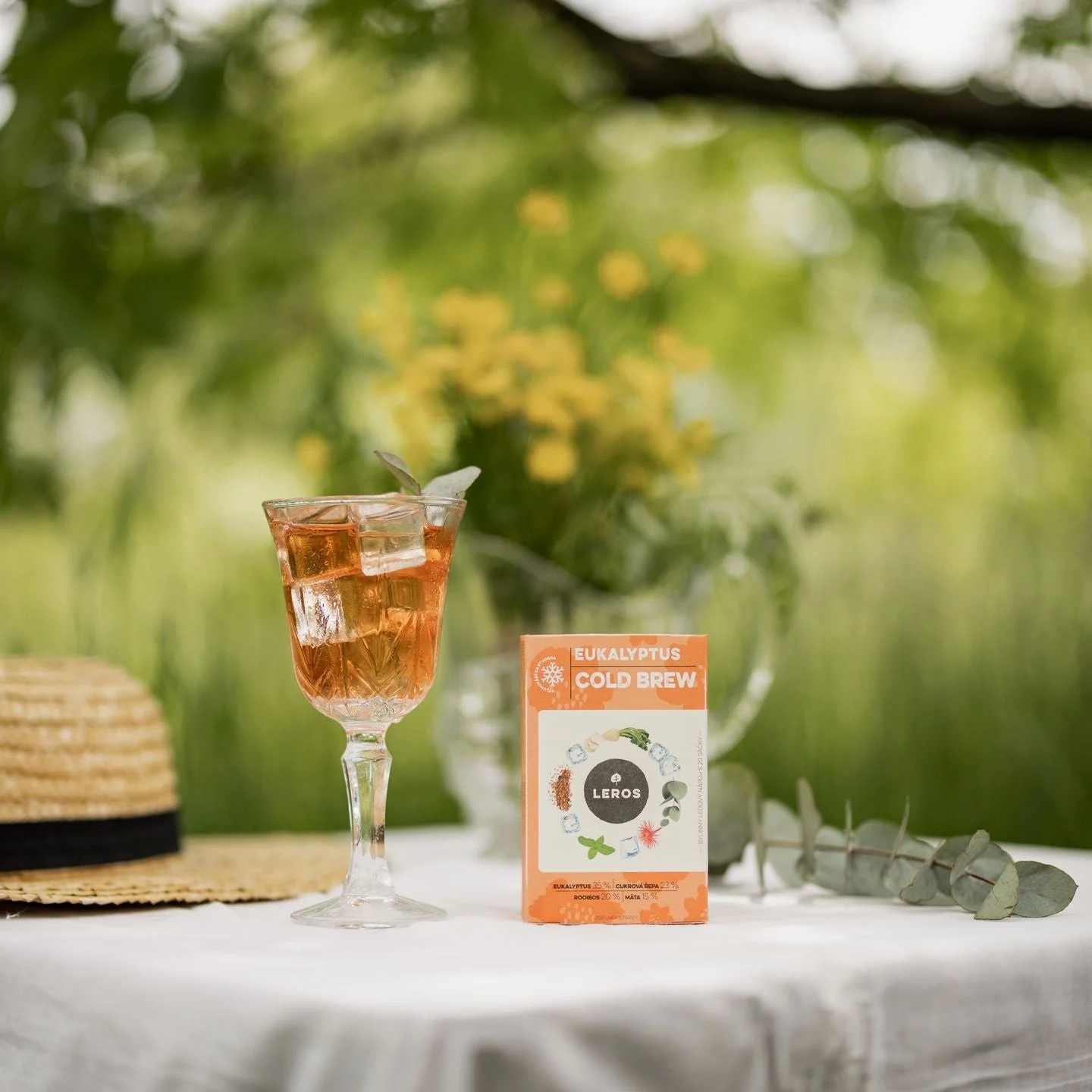 LEROS Miscela di erbe Eucalipto Cold Brew - filtri (20 x 1,8 g) - per preparare tè freddo