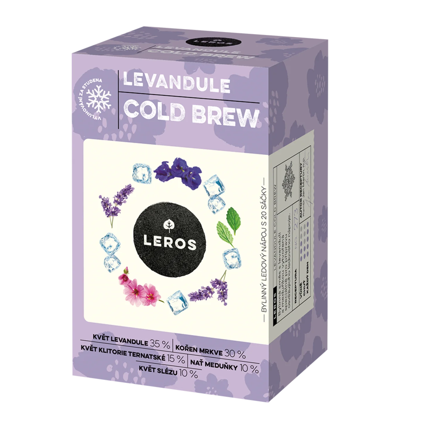 LEROS Miscela di erbe Lavanda Cold Brew - bustine filtro (20 x 1,2 g) - per preparare tè freddo