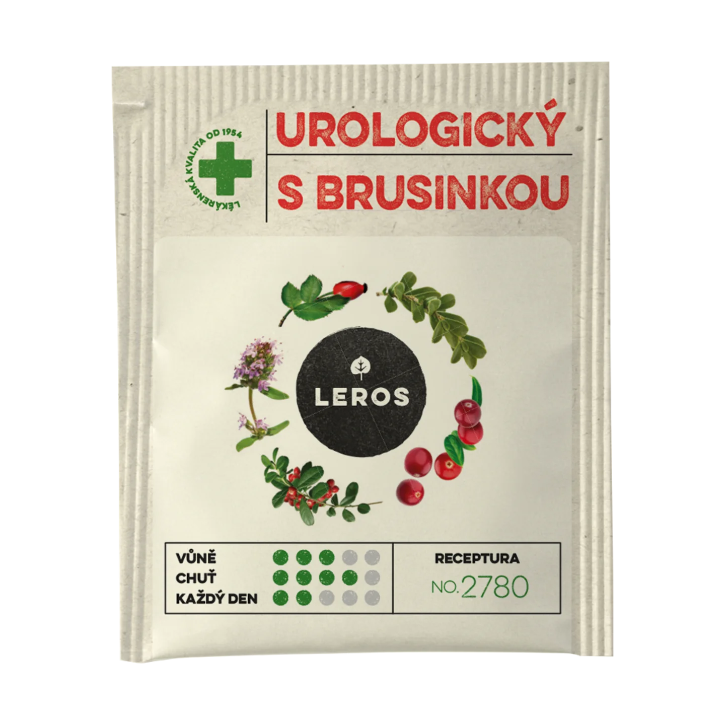 LEROS Tisana urologica alle erbe con mirtillo rosso - bustine filtro (20 x 1,5 g) - favorisce la salute delle vie urinarie