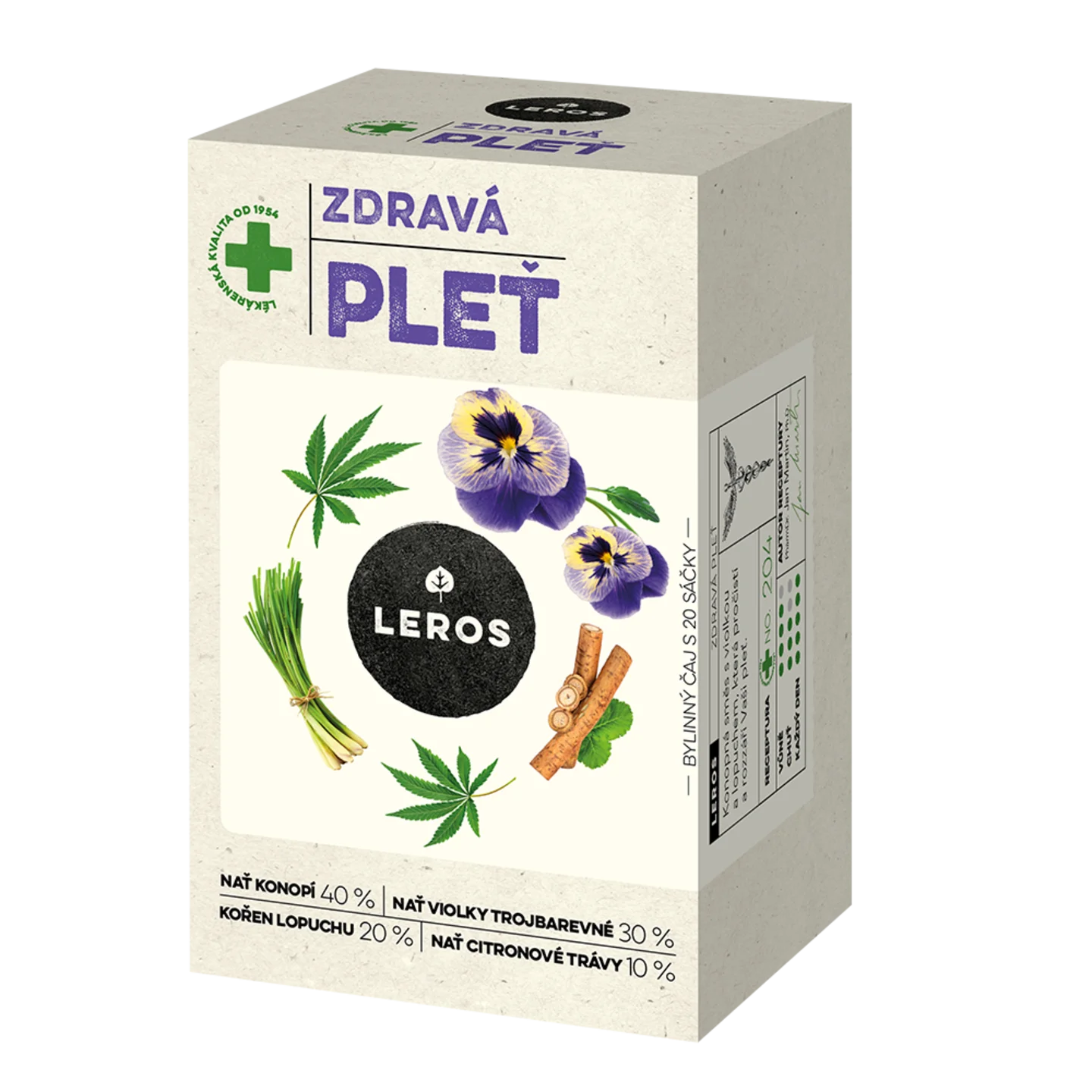 LEROS Tisana Pelle Sana - bustine filtro (20 x 1,5 g) - purifica e illumina la pelle