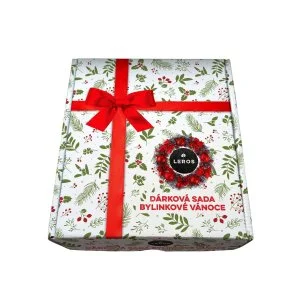 LEROS Set regalo (3 pz.) - Natale alle erbe - sciroppo alle erbe e 2 tipi di tè