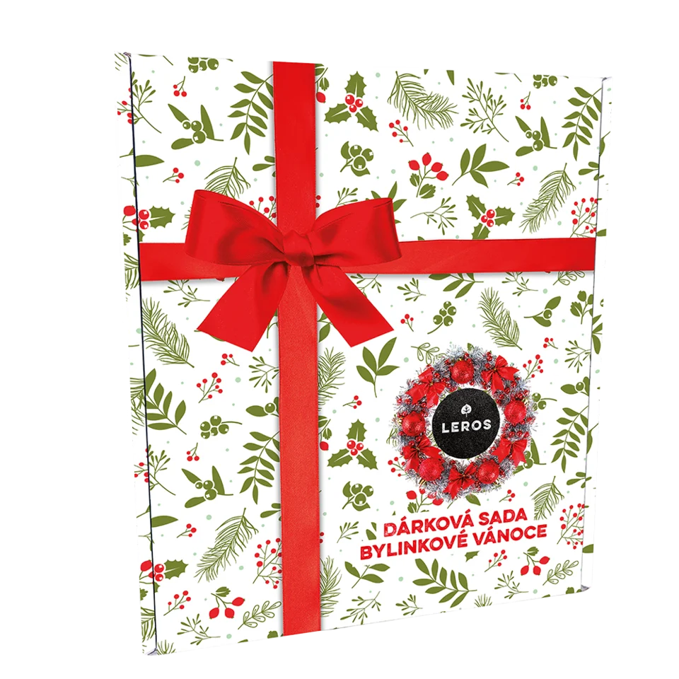 LEROS Set regalo (3 pz.) - Natale alle erbe - sciroppo alle erbe e 2 tipi di tè