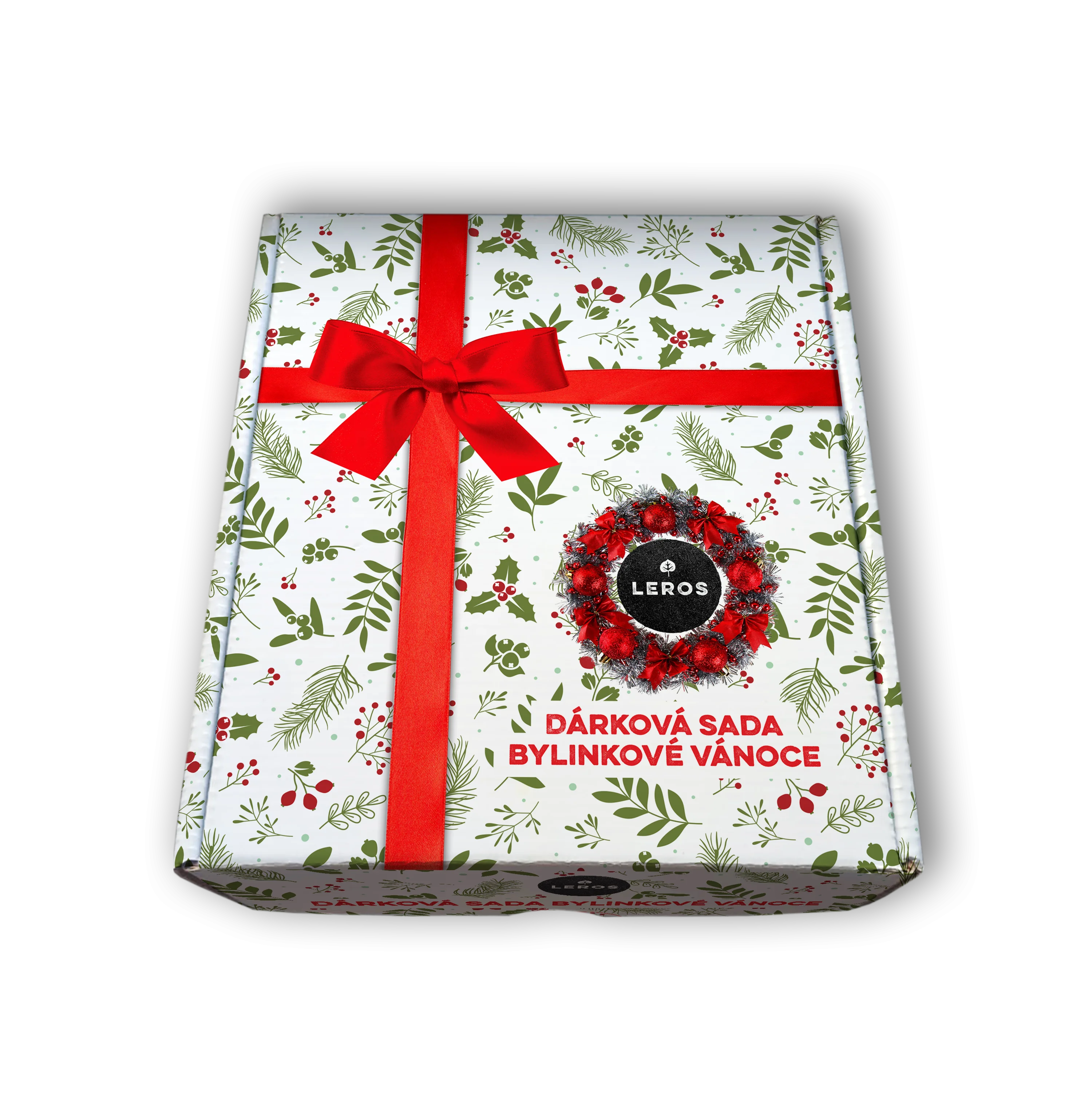 LEROS Set regalo (3 pz.) - Natale alle erbe - sciroppo alle erbe e 2 tipi di tè