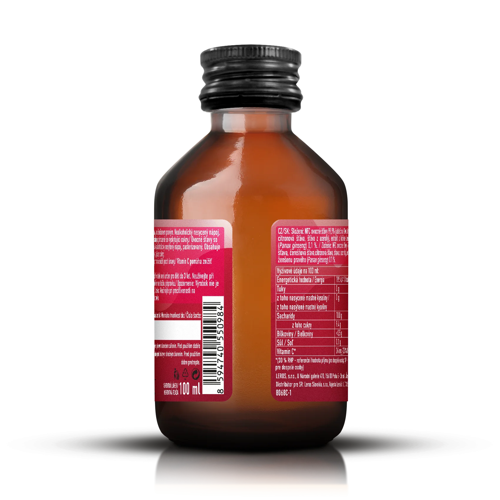 LEROS Healthy booster Energy shot (100 ml) - favorisce la concentrazione e le prestazioni