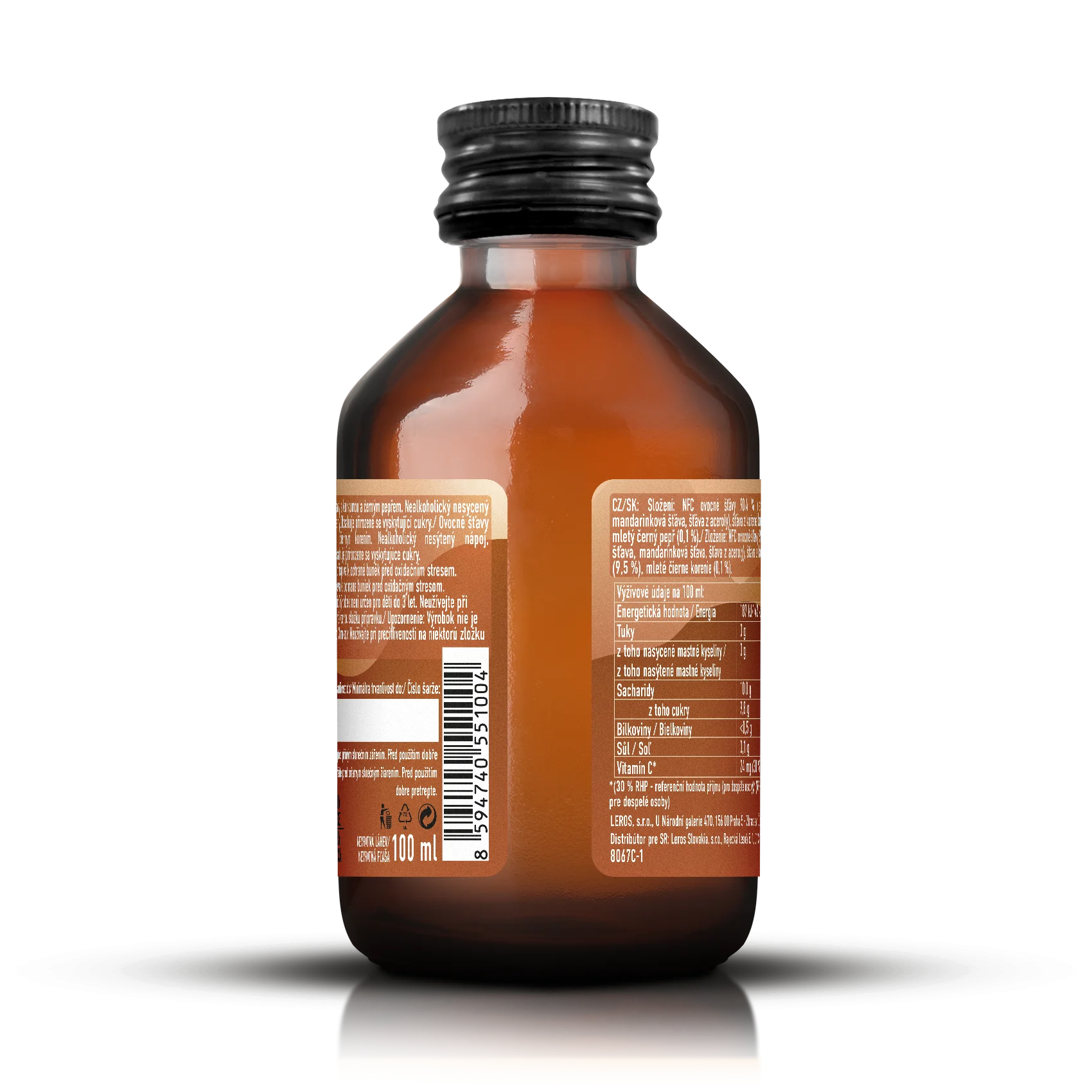 LEROS Healthy booster Curcuma & Pepe Shot Antiossidante (100 ml) - per la depurazione dell'organismo