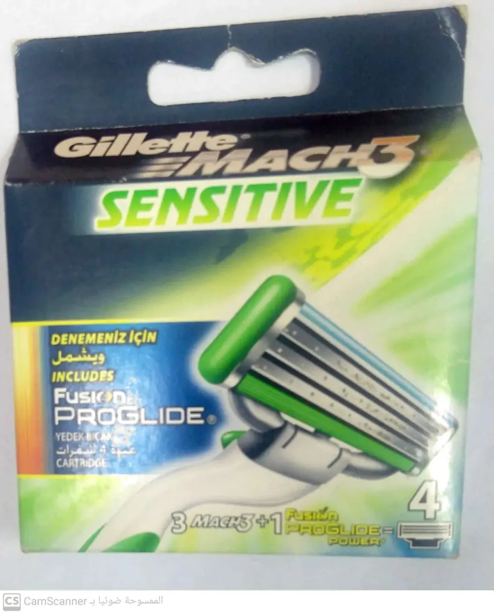 Mach3 Sensitive lame di ricambio 4 pz per uomo