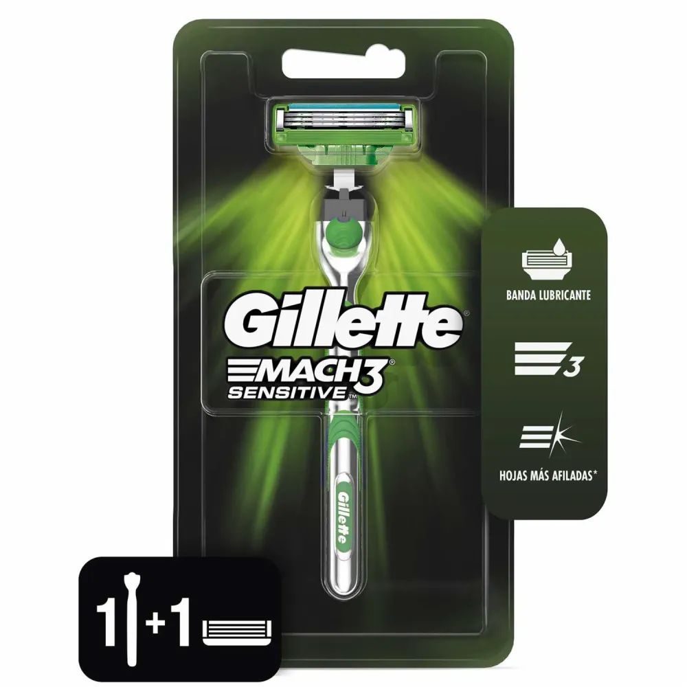 Mach3 Sensitive lame di ricambio 4 pz per uomo