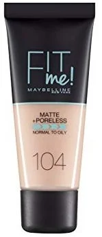 Fit Me! Matte + Poreless - 104 Avorio Chiaro 30 ml
