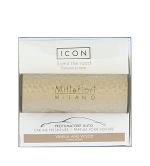 Millefiori Icon Metal Vanilla & Wood profumo per auto