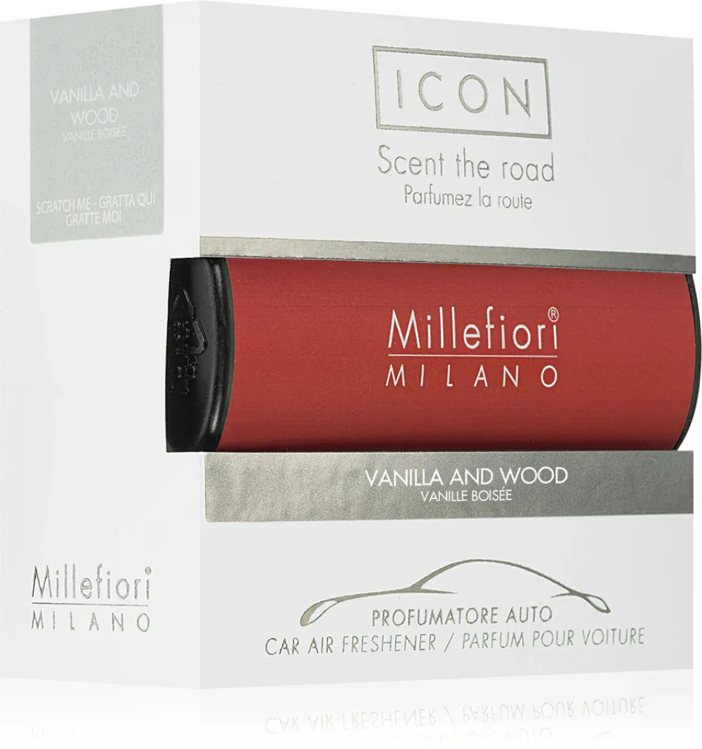 Icon Classic Vanilla and Wood profumo per auto Millefiori Icon Classic Vanilla and Wood vůně do auta