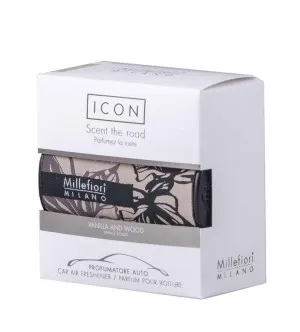 Millefiori Icon Textil Floral Vanilla and Wood profumo per auto