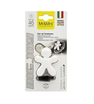 Mr&Mrs Fragrance Big Joy Citrus Woods profumatore per auto bianco