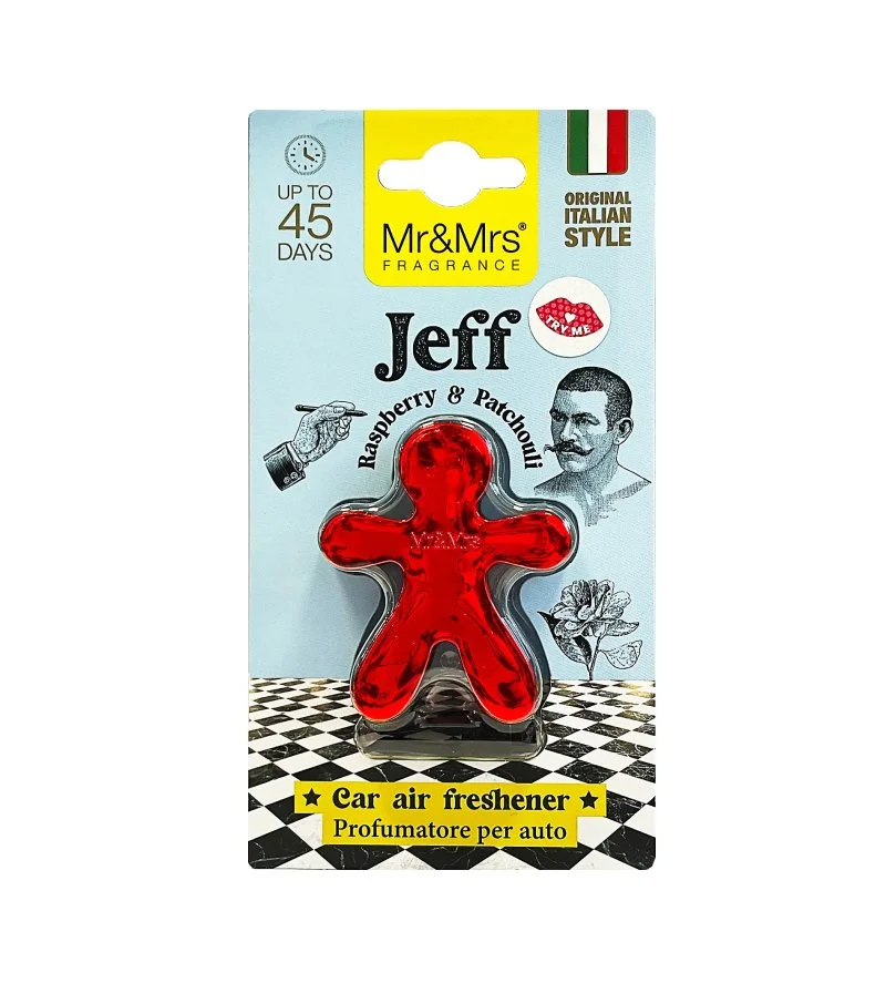 Jeff Chrome Lampone & Patchouli profumatore per auto rosso