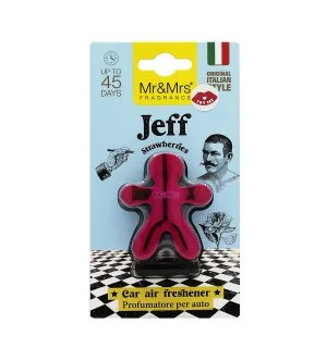 Mr&Mrs Fragrance Jeff Chrome Fragole profumatore per auto fucsia