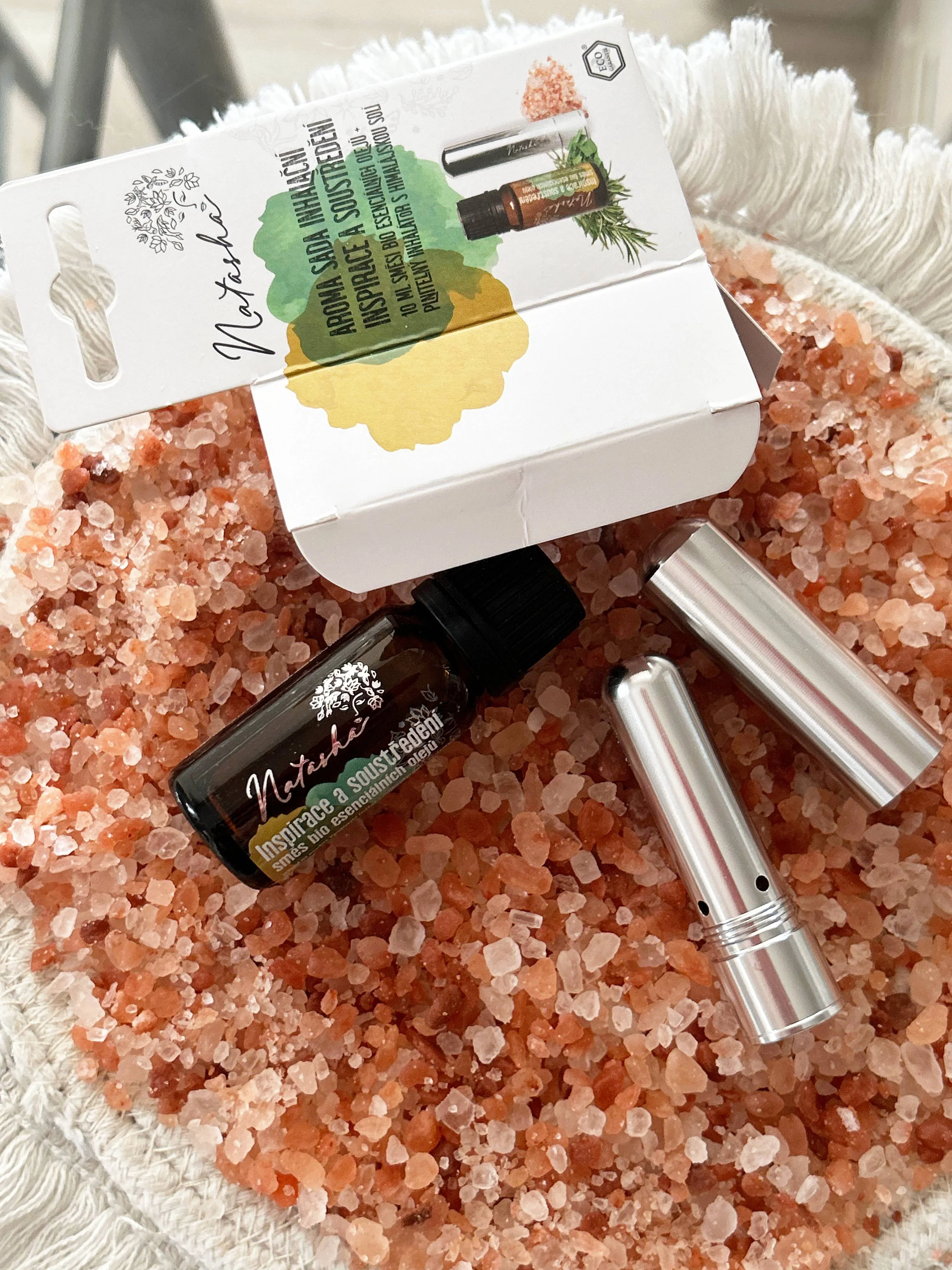 Natasha Set di aromaterapia con inalatore - Ispirazione e concentrazione - rosmarino e limone energizzanti