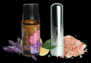 Natasha Kit di aromaterapia con inalatore - Relax - lavanda e limone rilassanti