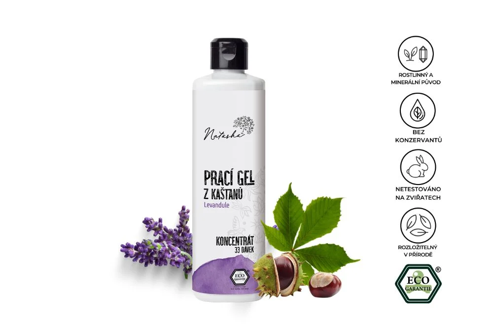 Natasha Gel per bucato alle castagne Lavanda - concentrato 500 ml - 33 lavaggi in 500 ml