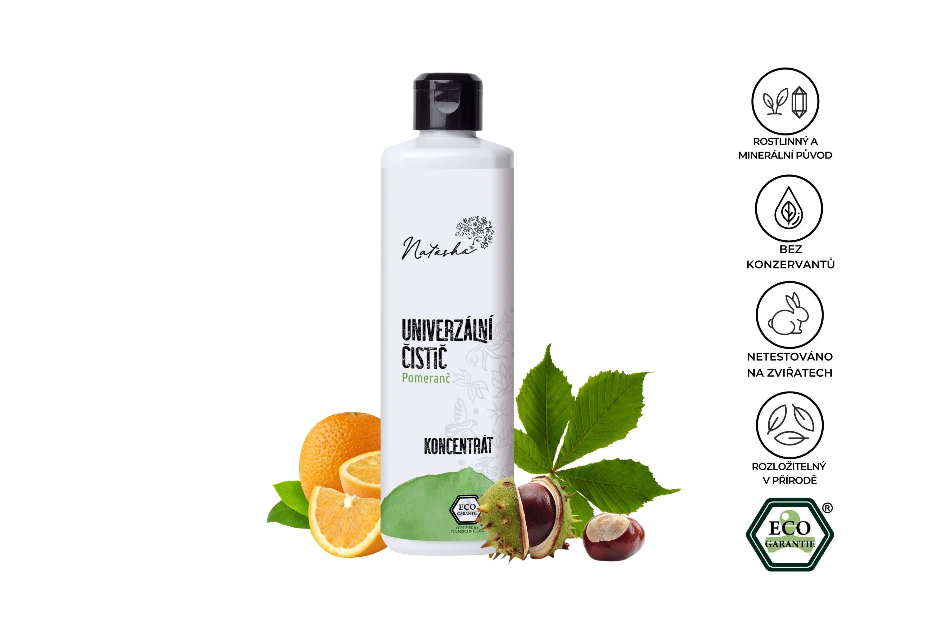 Natasha Detergente universale all'arancia - concentrato 500 ml - adatto a tutte le superfici