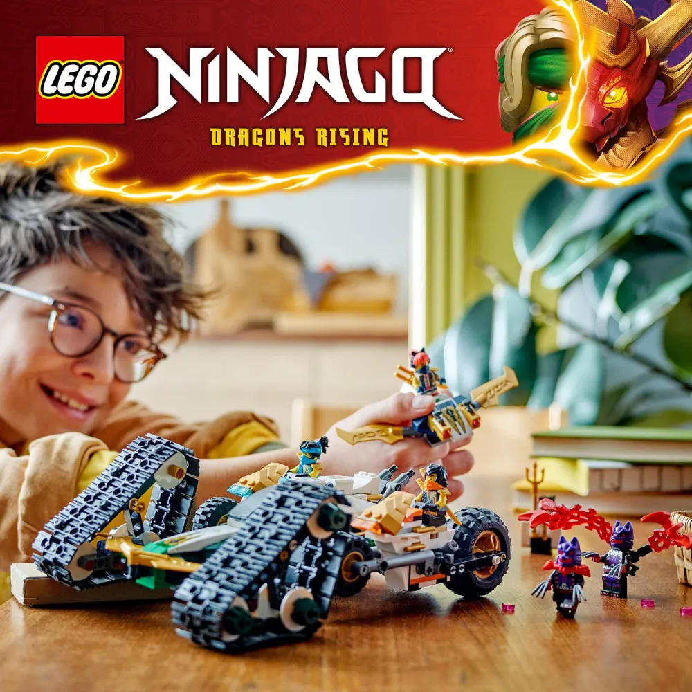 NINJAGO® 71820 Squadra dei ninja e veicolo combinato
