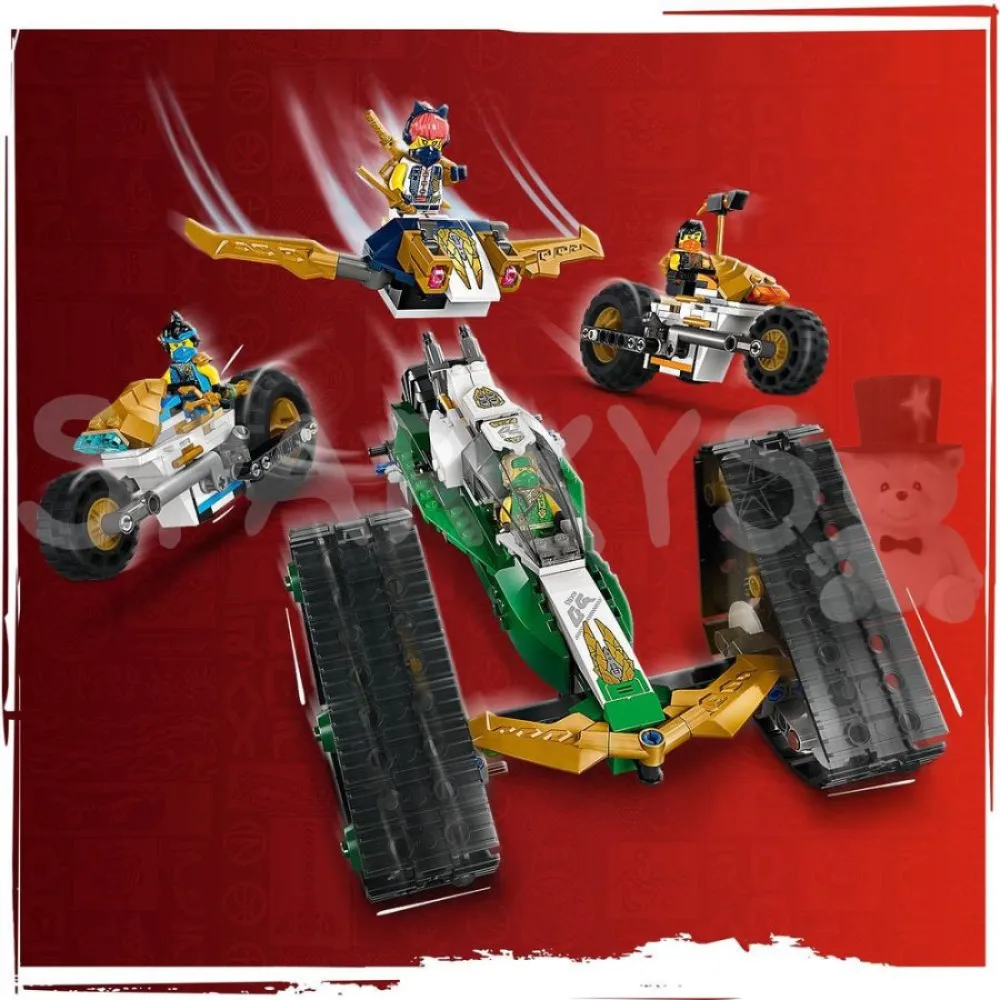NINJAGO® 71820 Squadra dei ninja e veicolo combinato