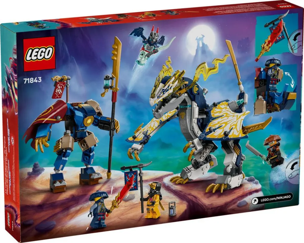 NINJAGO® 71843 Rogue e il cavaliere robotico del drago