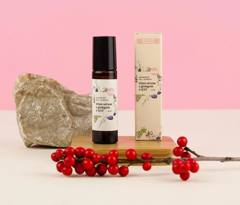 Kvitok Siero occhi con Ginkgo e Q10 - Notte 10 ml Roll-on