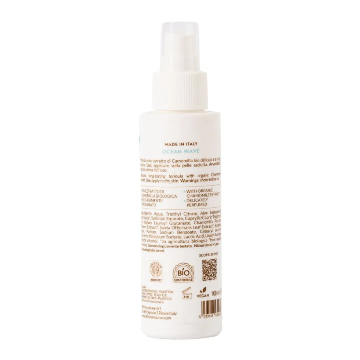 Officina Naturae Deodorante spray - Sea Wave (100 ml) - neutralizza i cattivi odori e dona una fragranza fresca