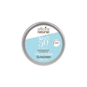 Crema solare per bambini e pelli sensibili SPF 50 in barattolo di latta (75 ml) - senza profumazione