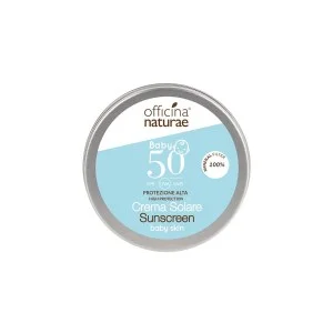 Officina Naturae Crema solare per bambini e pelli sensibili SPF 50 in barattolo di latta (75 ml) - senza profumazione