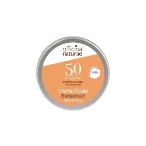 Officina Naturae Crema solare SPF 50 in barattolo di latta (75 ml) - senza profumo