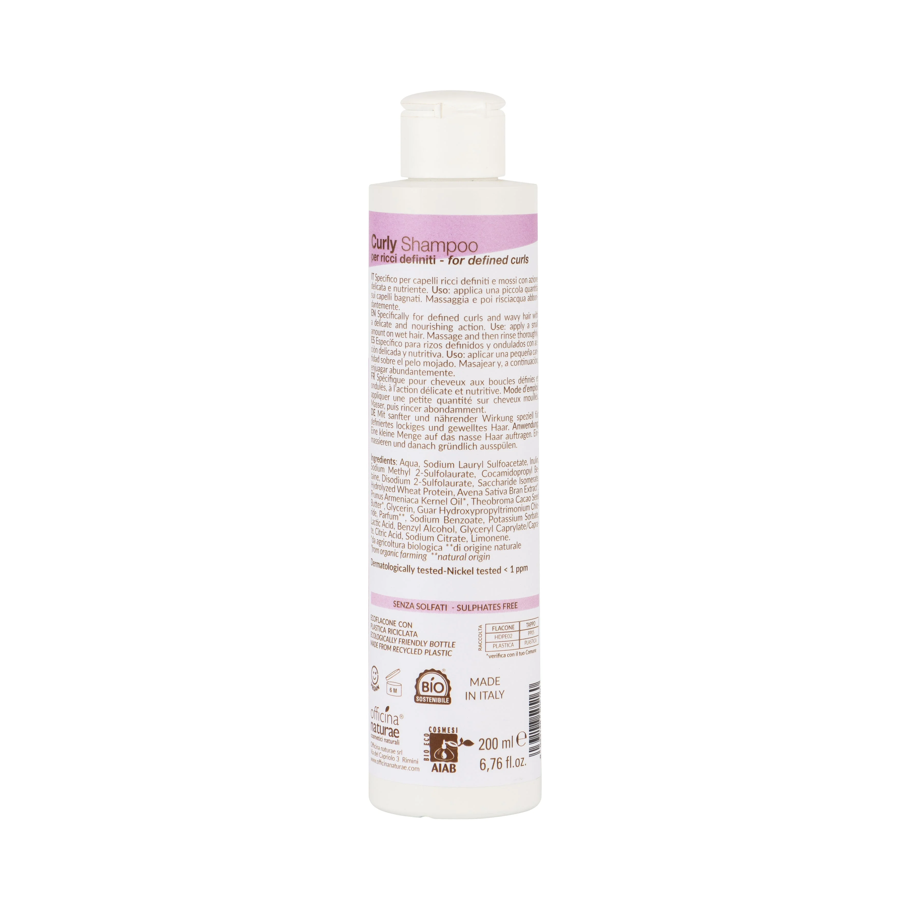 Officina Naturae Shampoo trattante per ricci morbidi e definiti (200 ml) - definisce e ammorbidisce i tuoi ricci