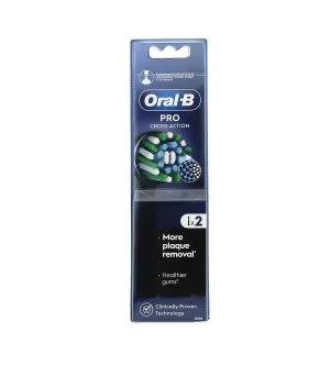 Oral-B Pro Cross Action testine di ricambio 2 pz Black